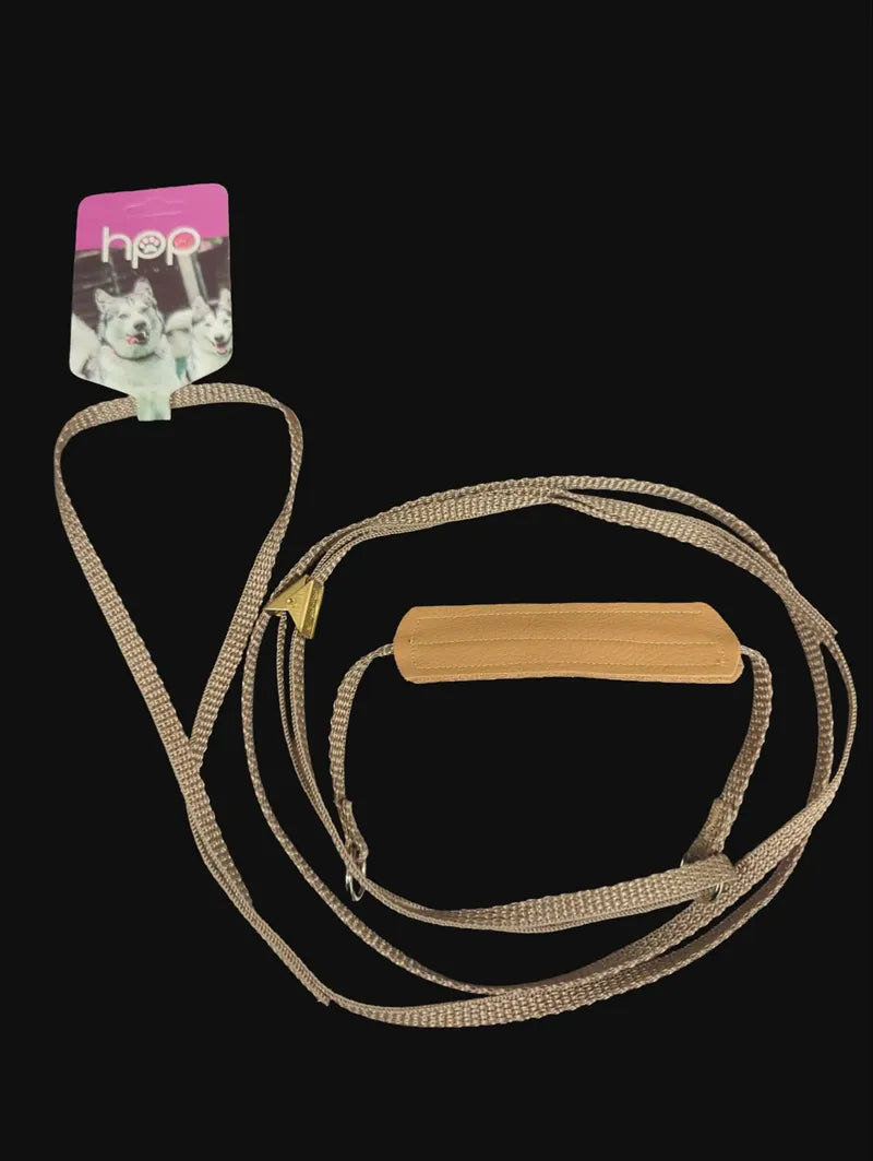 Utstillingskobbel i nylon flat m.lærfront - 6mm/120cm