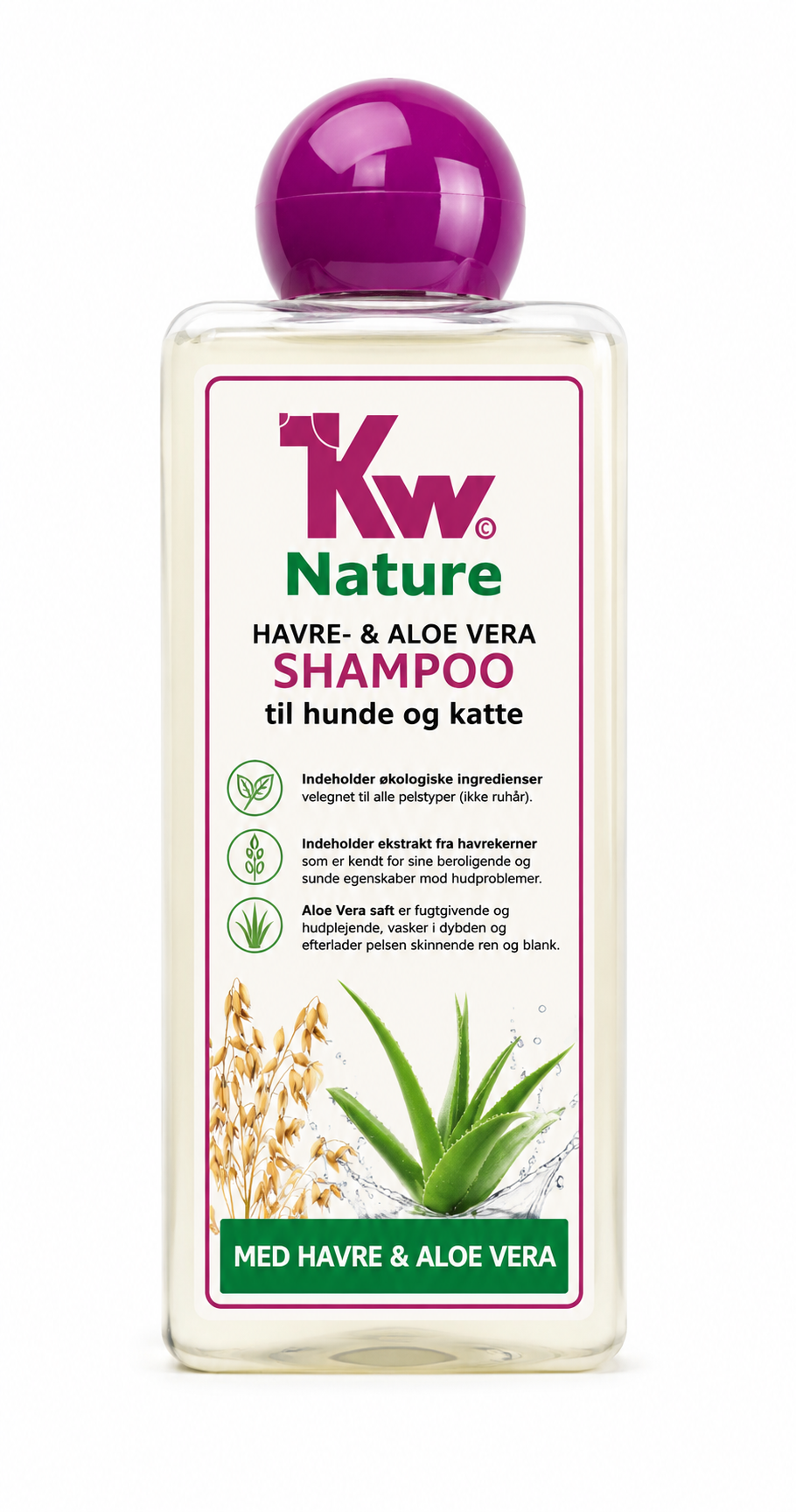 KW Nature Havre og Aloe Vera sjampo 500ml