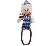 Juleleke m/tau, plysj, knitring og pip 37cm, 6pk