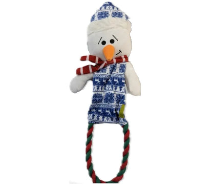 Juleleke m/tau, plysj, knitring og pip 37cm, 6pk